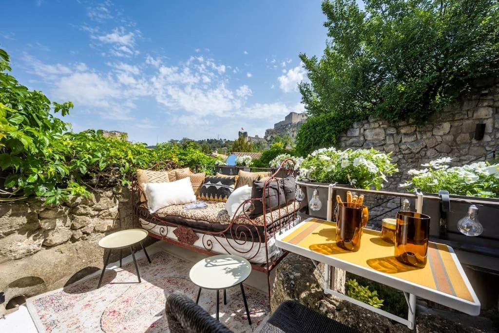 Le Balcon Du Prince Noir Les Baux Exteriör bild